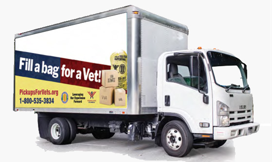 Donation pickup truck